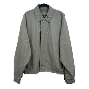 J Riggings Sportswear Windbreaker Jacket Collard‎ Zip Pockets Lined Men Size XXL